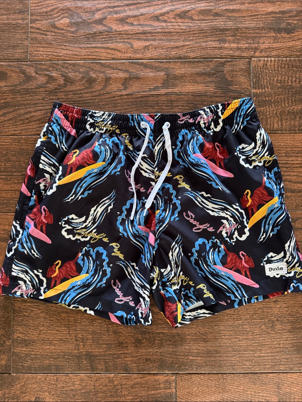 Duvin Surf Print Short Sleeve Shirt & Swim Shorts Set - Picture 6 of 8